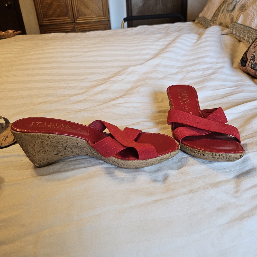 Naturalizer Red Wedge Sandals